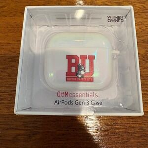 Boston University OTM Essentials AirPods Gen 3 Case OS White BU Iridescent